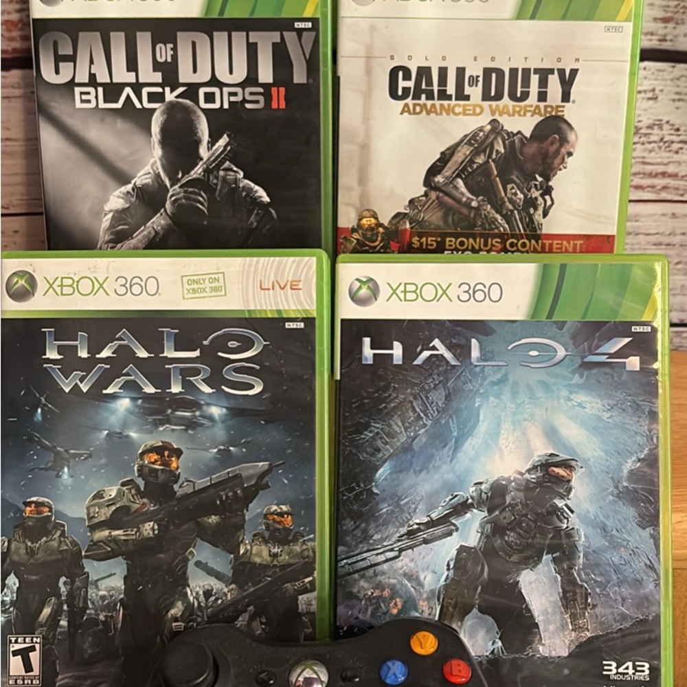 Xbox 360 Video Game Bundle with Black Controller